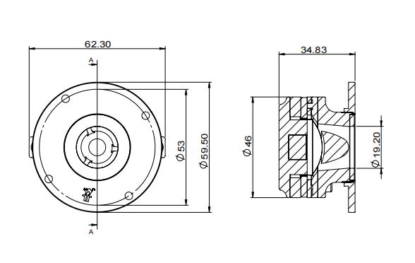 2D drawing of 075NCD