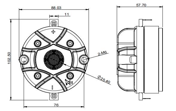2D drawing of 101FCD