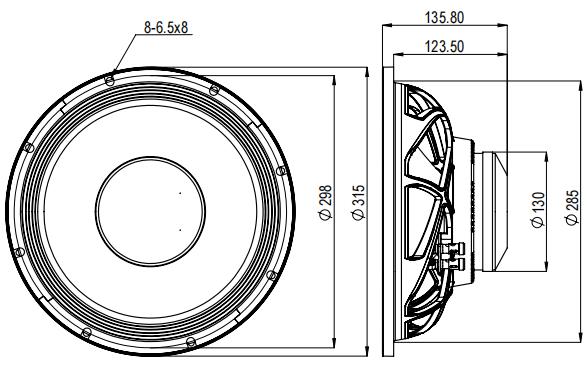 2D drawing of 121NPM