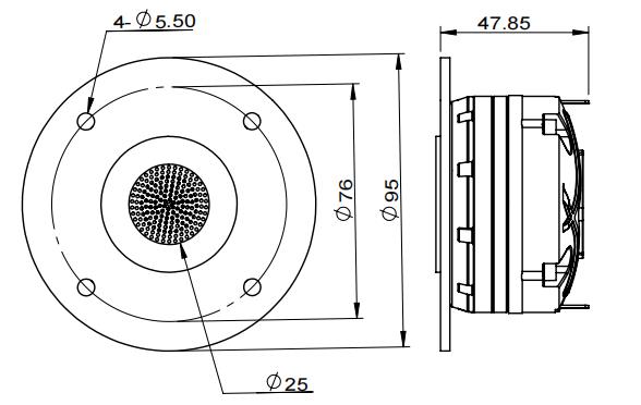 2D drawing of 140NCD