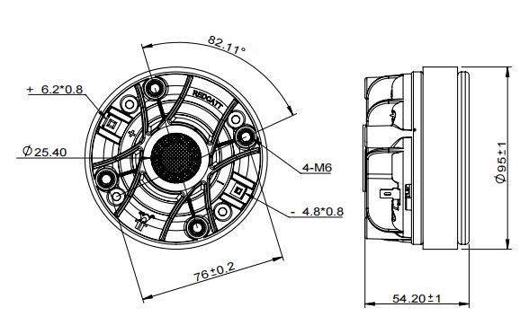 2D drawing of 142FCD