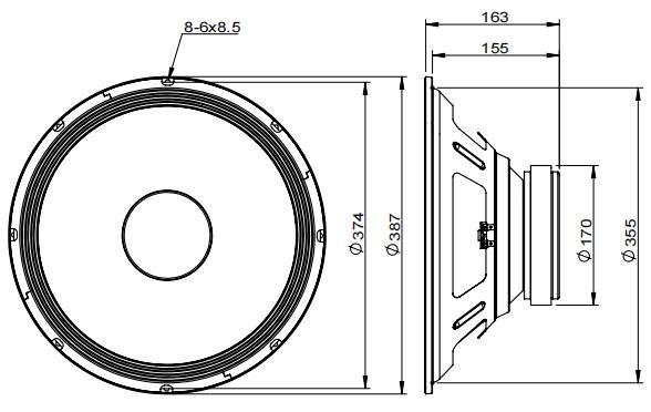 2D drawing of 154FIND