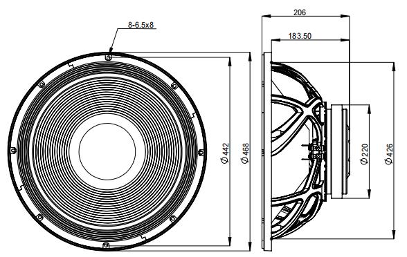 2D drawing of 18FIND