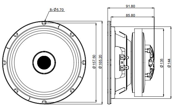 2D drawing of CX6F140F