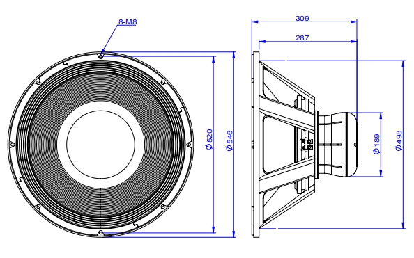 2D drawing of 21XR