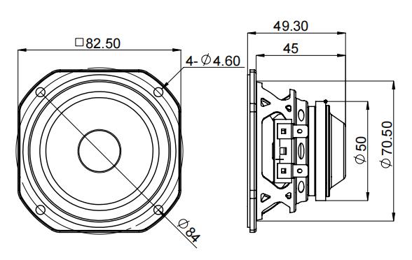 2D drawing of 32NFR