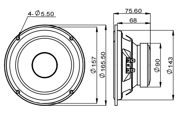 2D drawing of 61FHM-2