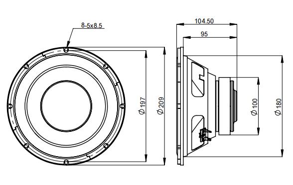 2D drawing of 81FHW